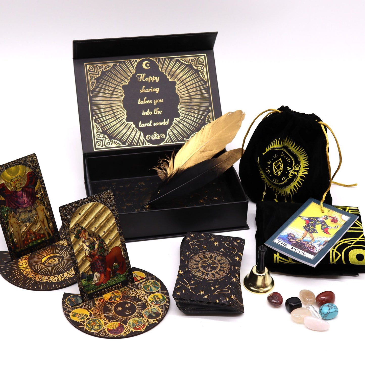 Tarotkarten-Set mit Goldfolie – Komplettset in Geschenkbox