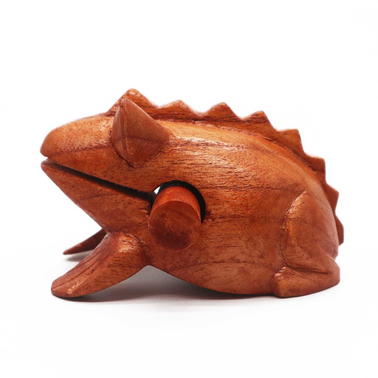 Handgeschnitzter Quakfrosch aus Jempinis-Holz – 6 cm Klangobjekt aus Bali