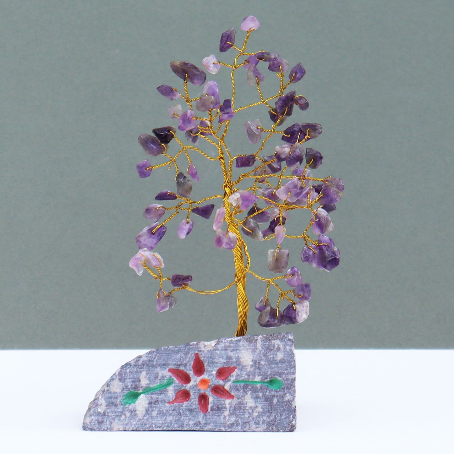 Amethyst-Kristallbaum mit 80 Edelsteinen – Feng-Shui-Dekoration aus echtem Amethyst
