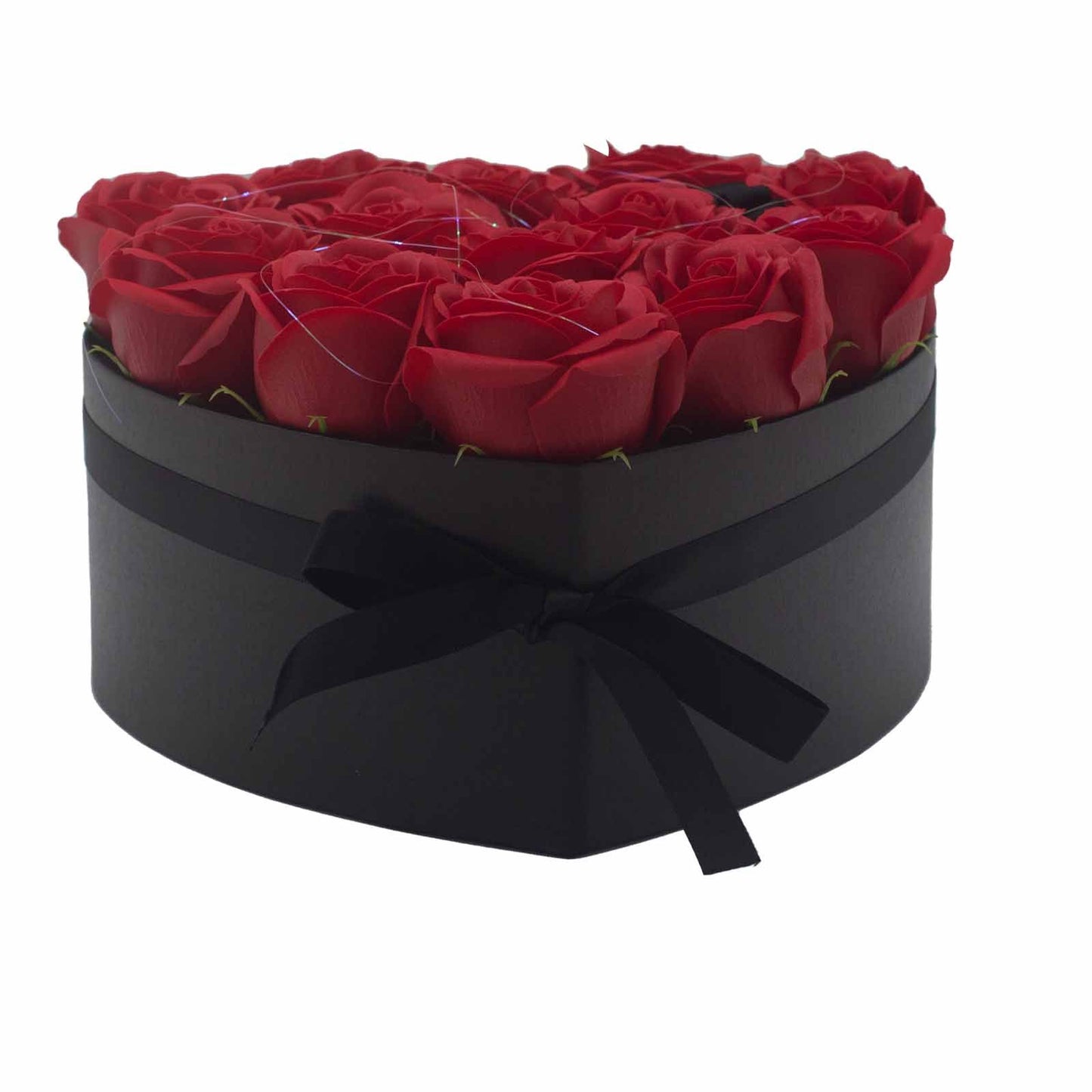Herz aus 13 roten Seifenrosen – Luxuriöses Bade- und Deko-Arrangement