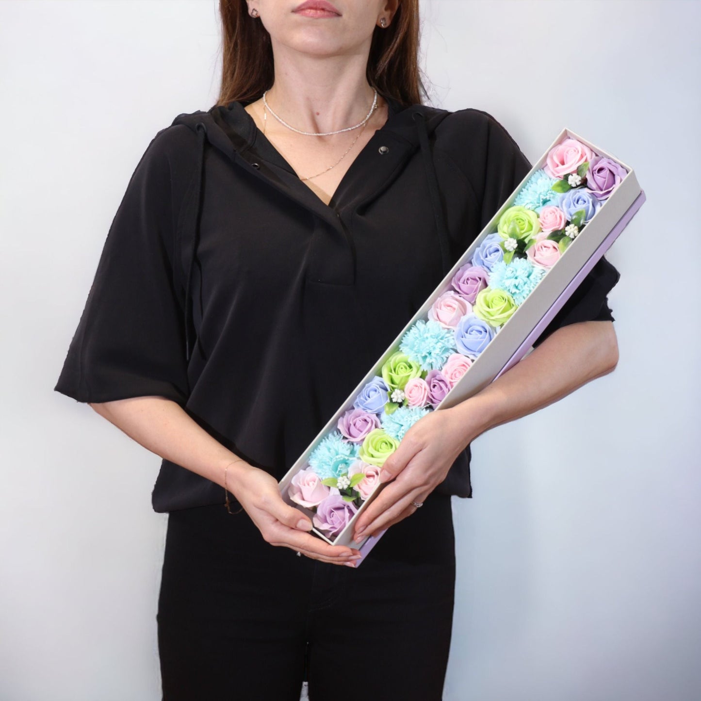 Seifenblumen-Geschenkset 'Kleiner Segen' in Blau – Extra lange Präsentationsbox
