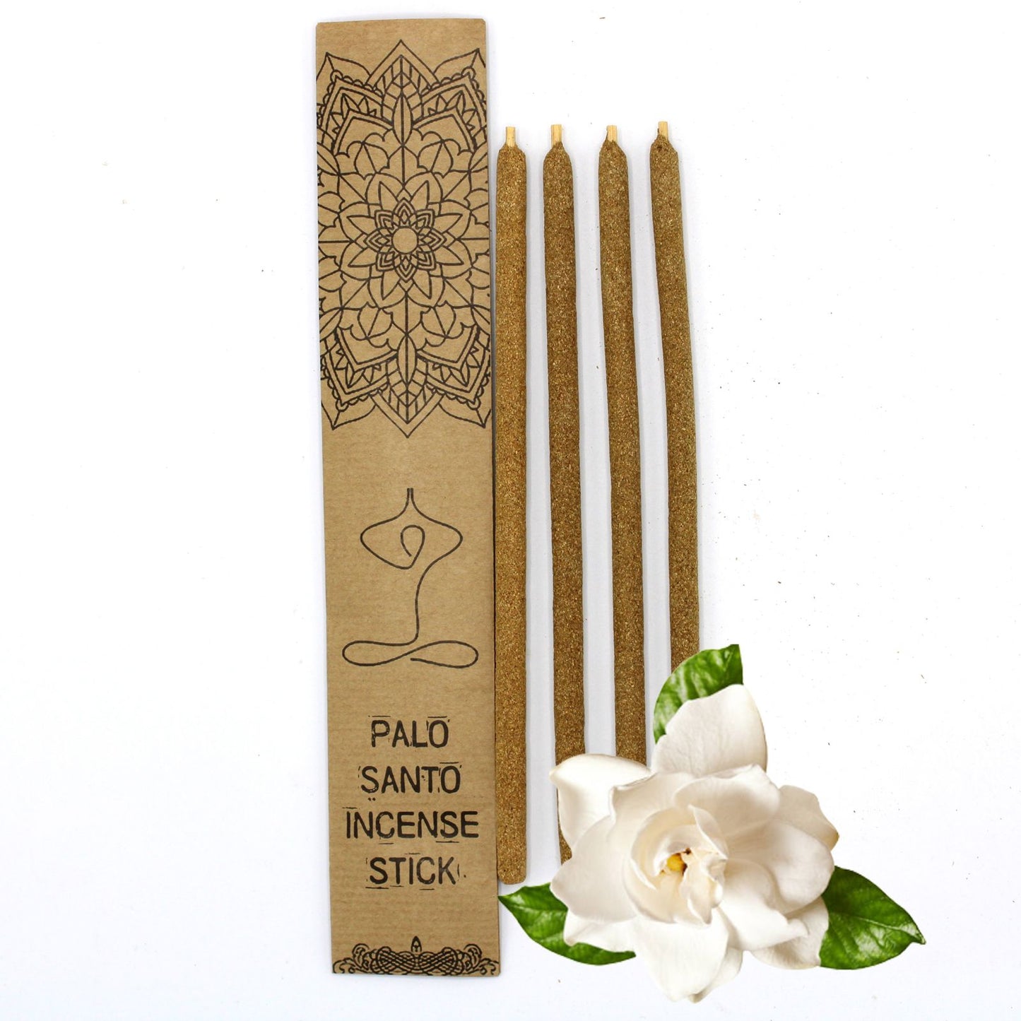 Palo Santo Räucherstäbchen Gardenia - 4 große Stäbchen im Kraftpapier