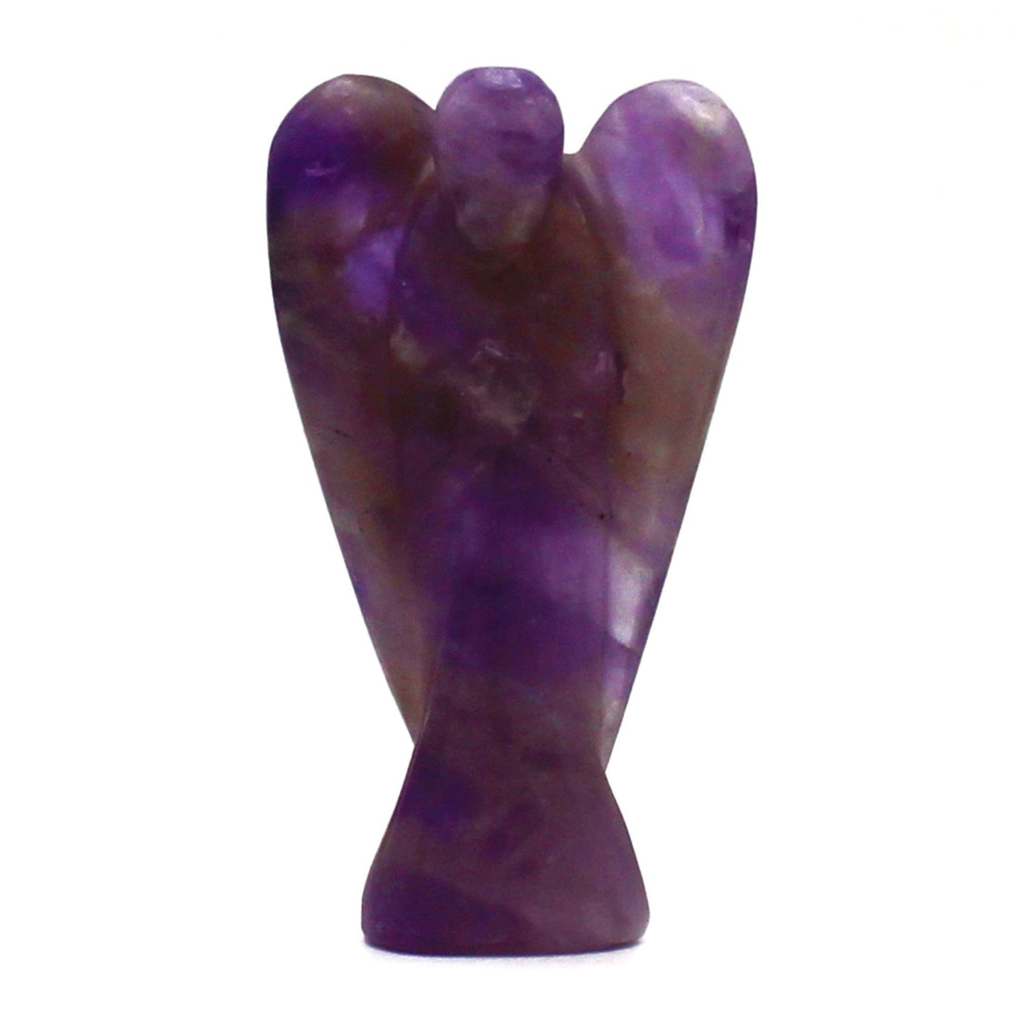 Handgeschnitzter Schutzengel aus Amethyst – Einzigartige Edelsteinfigur