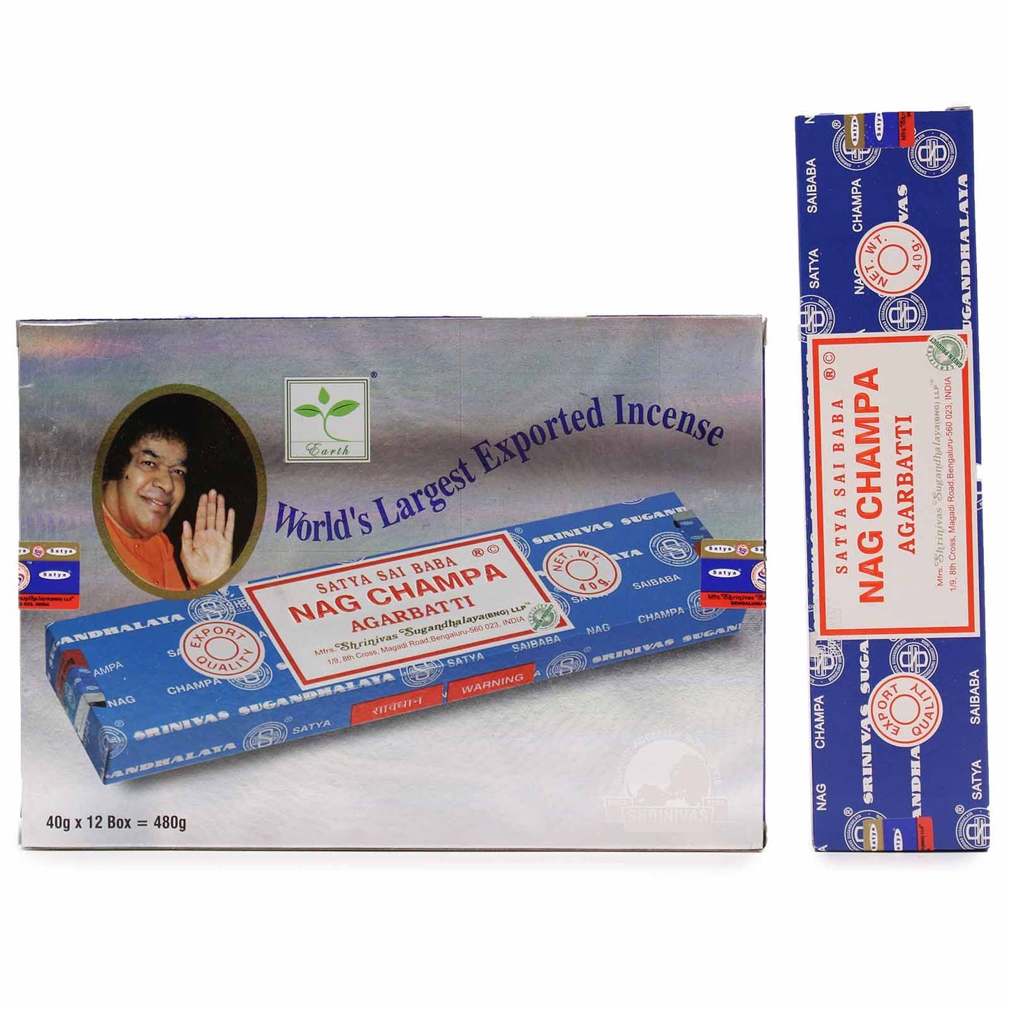 Satya Nag Champa Räucherstäbchen - 15 handgerollte Stäbchen mit Bambuskern