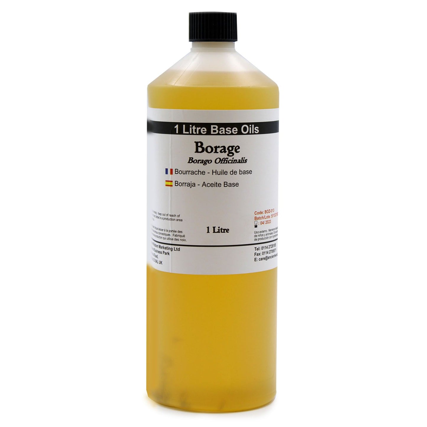 Reines Borretsch Basisöl (1 Liter) - Premium Trägeröl für ätherische Öle