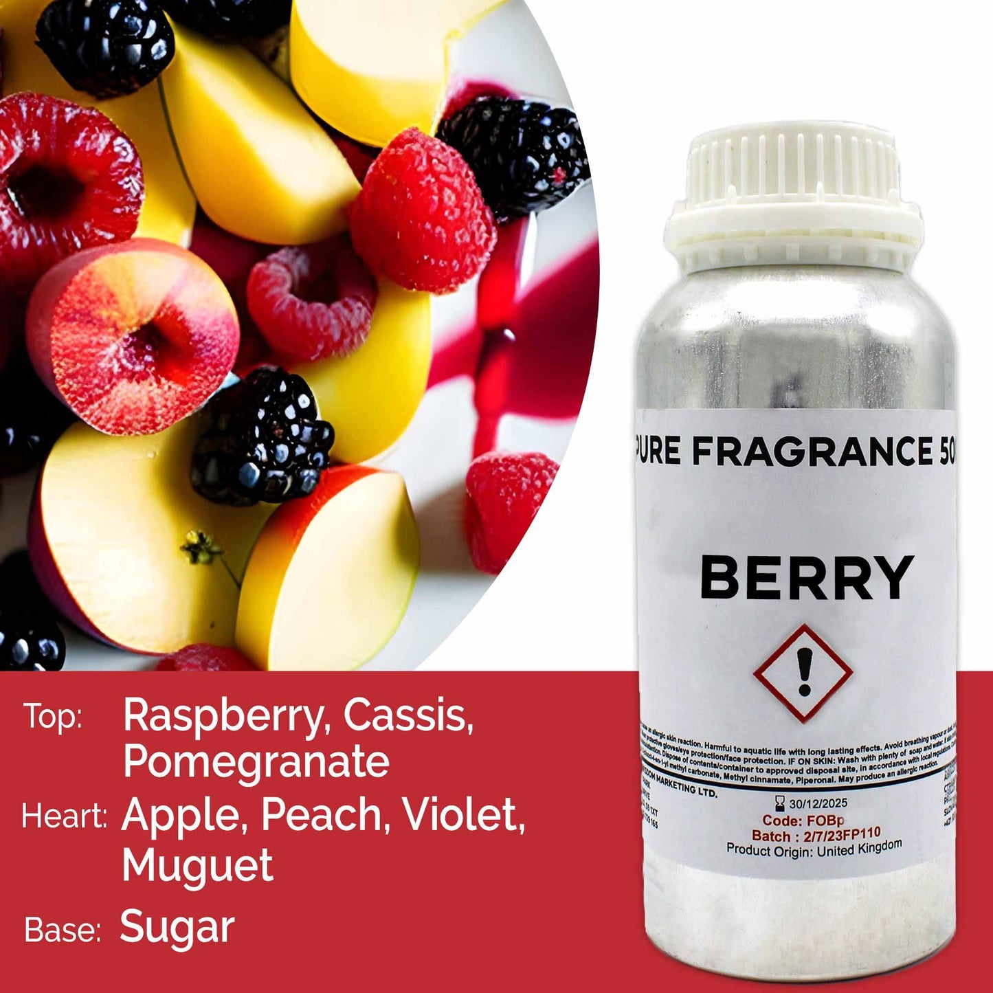 Pure Duftessenz Beeren - 500ml Konzentrat für intensive Raumdüfte