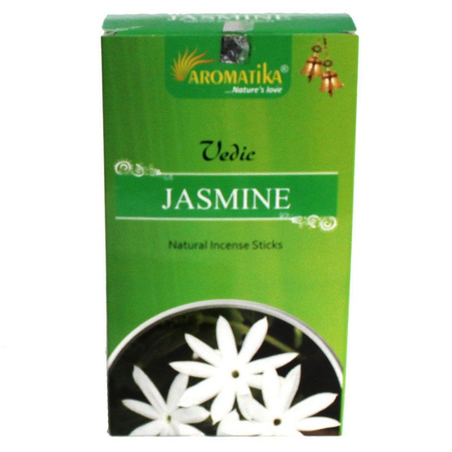 Vedische Jasmin-Räucherstäbchen – Handgerollte Masala-Mischung, 12 Stück