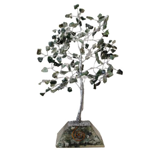 Orgonit-Pyramide mit Moosachat-Kristallbaum – 160 Steine
