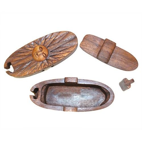 Bali Magic Box 'Sonne' – Rätselhafte Schatulle aus Sheeshamholz