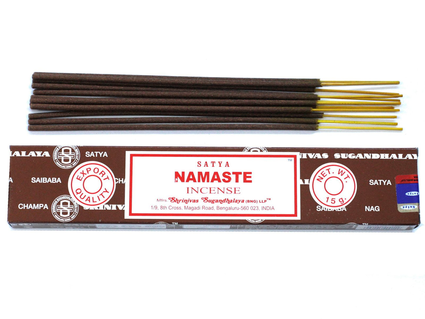 Satya Namaste Räucherstäbchen - 15 Stück für Harmonie & Wohlbefinden