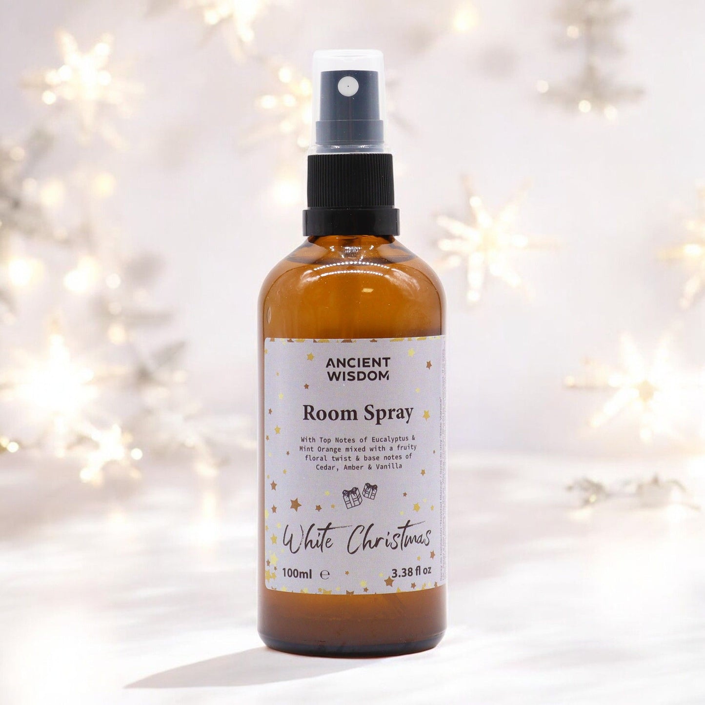 Raum- & Kissenspray 'Weiße Weihnachten' – Eukalyptus & Amber, 100 ml