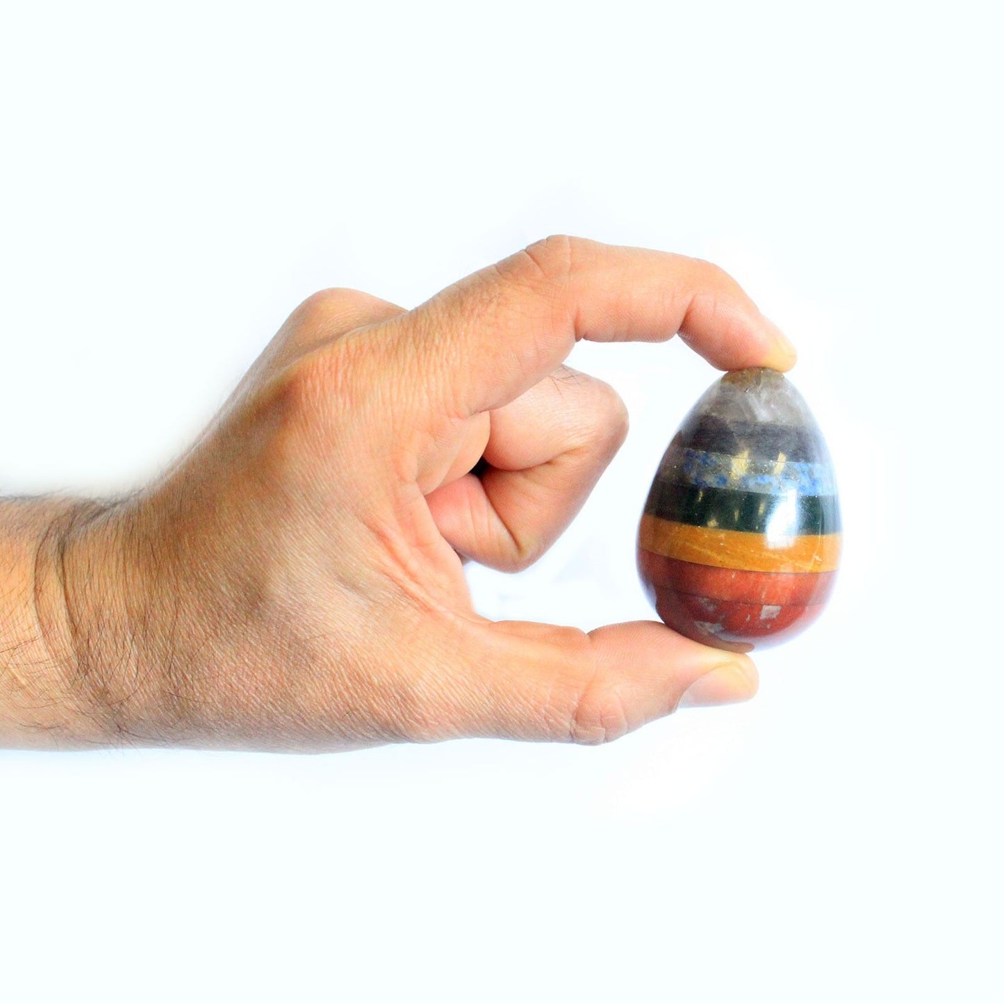 Handgefertigte Edelstein-Eier für die Chakren – 40-60mm Heilsteine in 7 Farben