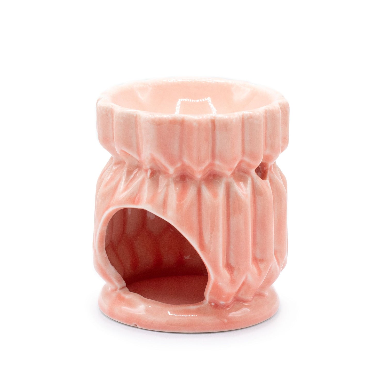 Keramik-Ölbrenner 'Geometric Pink' – Moderner Duftspender für Ihr Zuhause