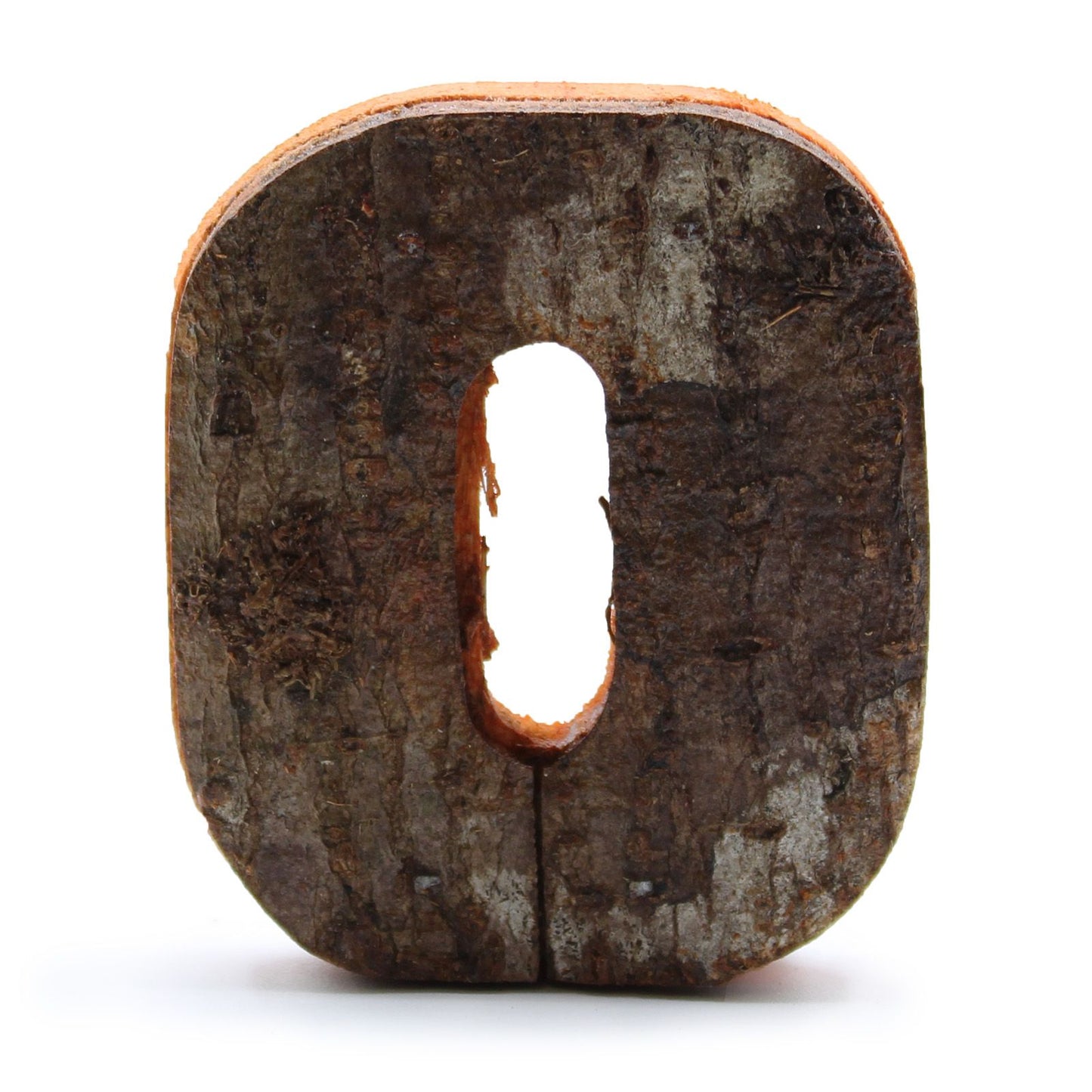 Dekorative Holzfigur 'Null' aus Albasia - Rustikales Naturdekor