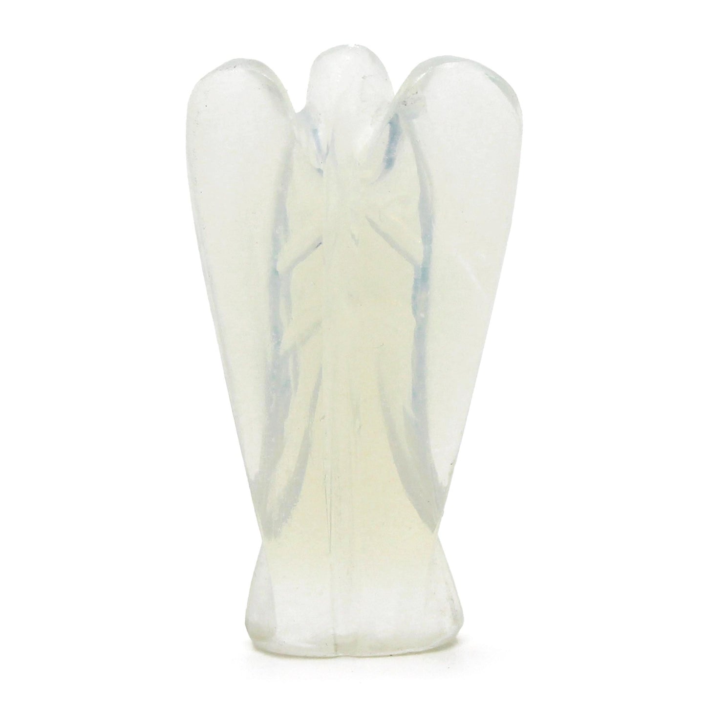 Handgeschnitzter Engel aus Opalit – Einzigartige Edelsteinfigur für Harmonie