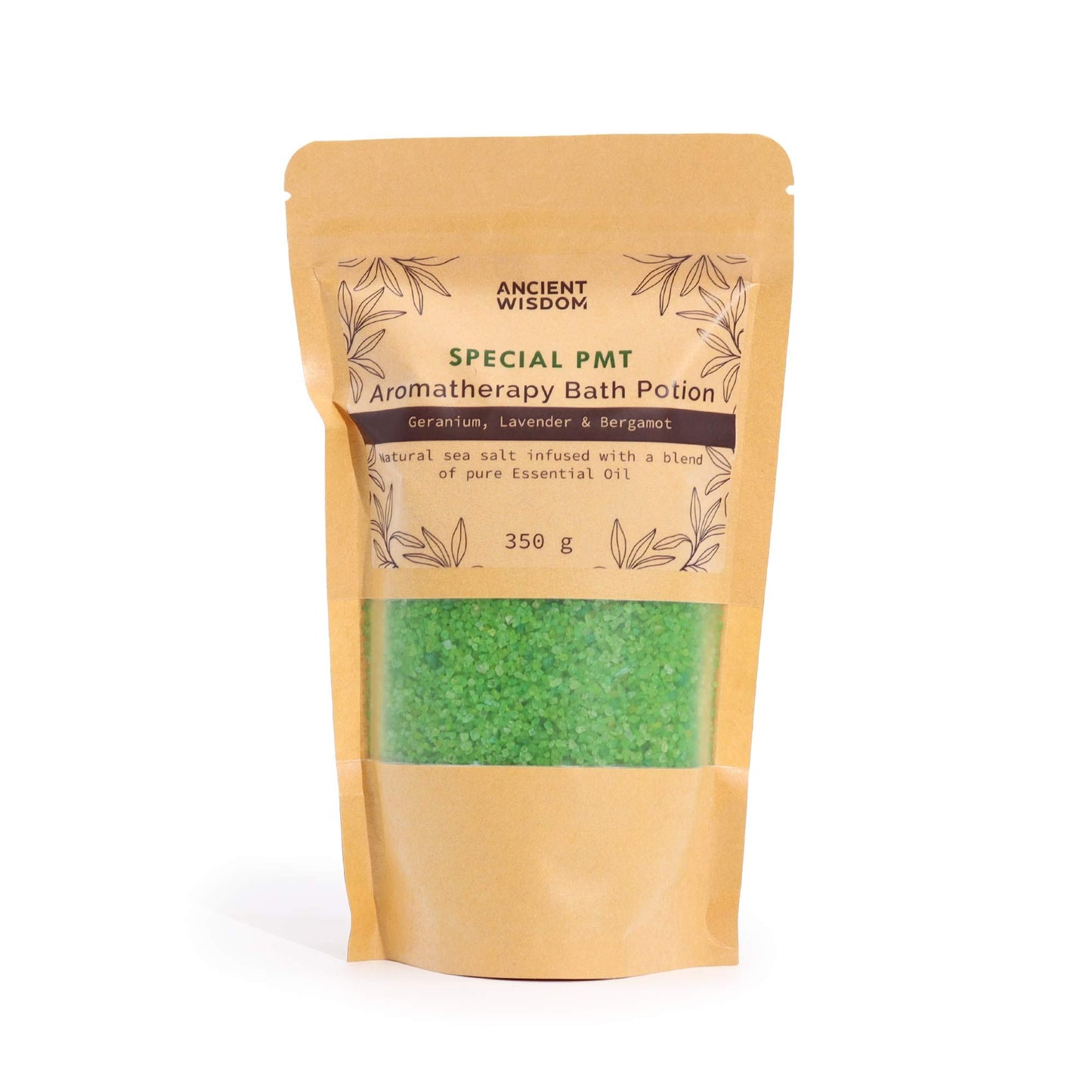 Entspannungs-Badesalz mit Duftpelargonie, Lavendel & Bergamotte – 350g Kraftbeutel