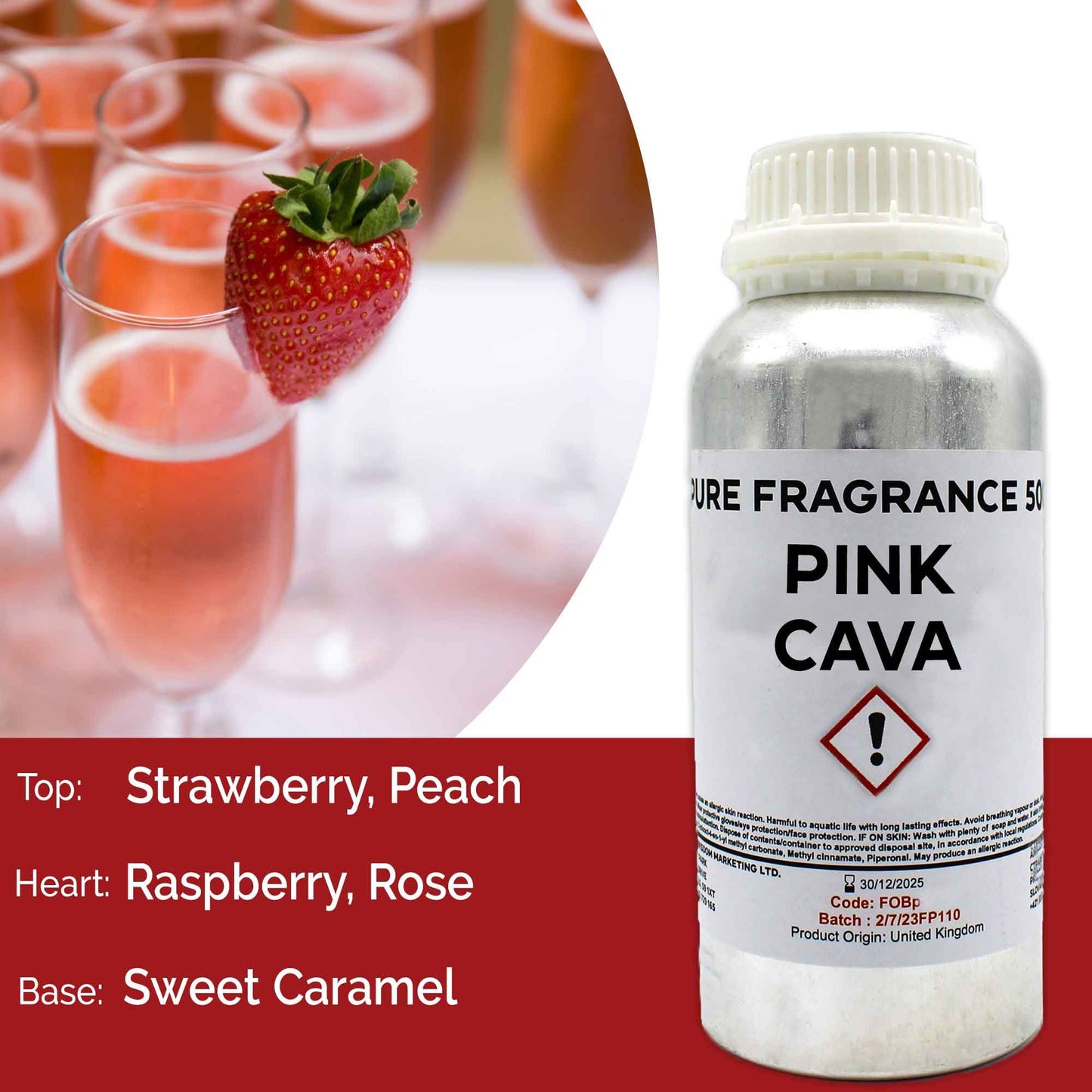 Reines Duftöl 'Rosa Cava' – 500ml für kreative Düfte
