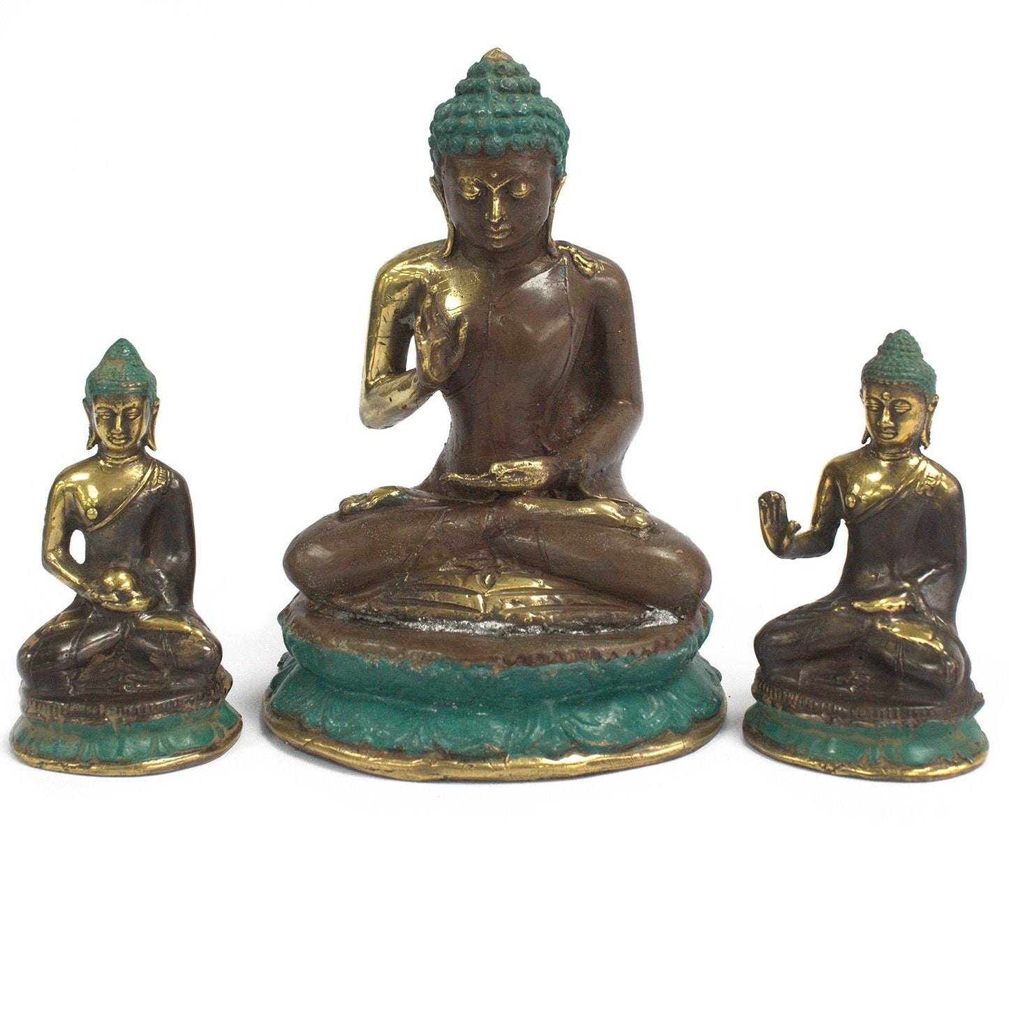 Sitzender Buddha aus Messing – Handgefertigte Fengshui-Figur für Harmonie