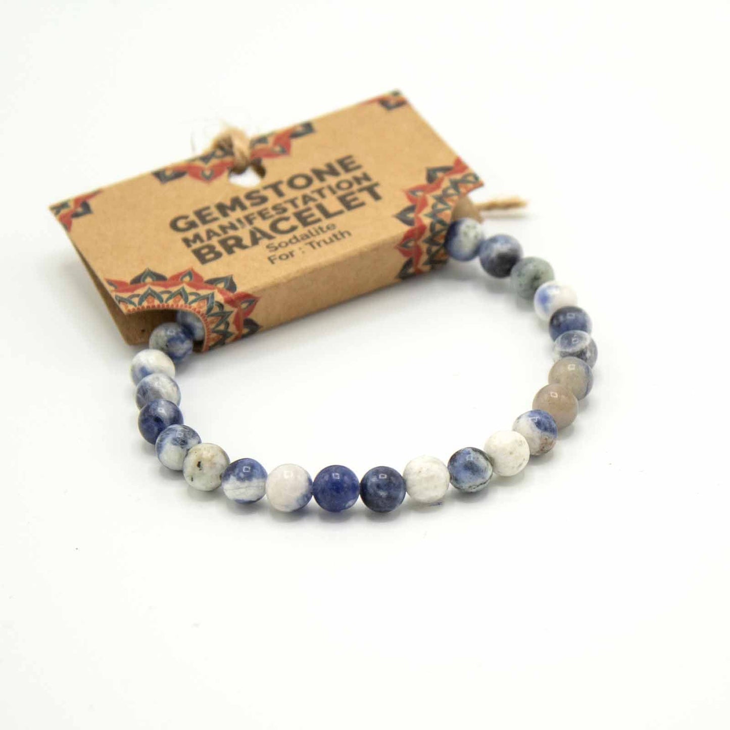Manifestations-Armband aus echtem Sodalit - Für Klarheit & Wahrhaftigkeit