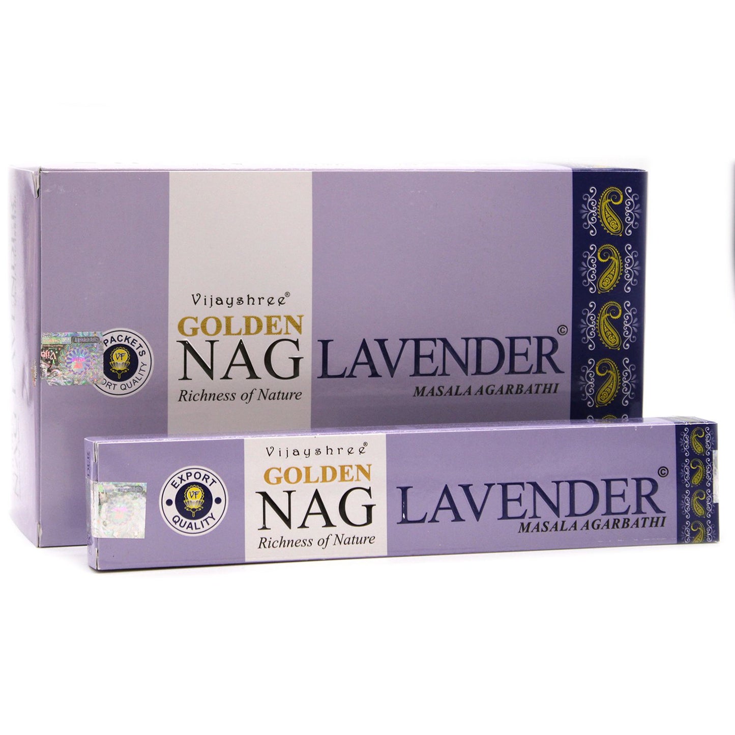 Golden Nag Räucherstäbchen Lavendel – Handgerollte Premium-Qualität (15g)