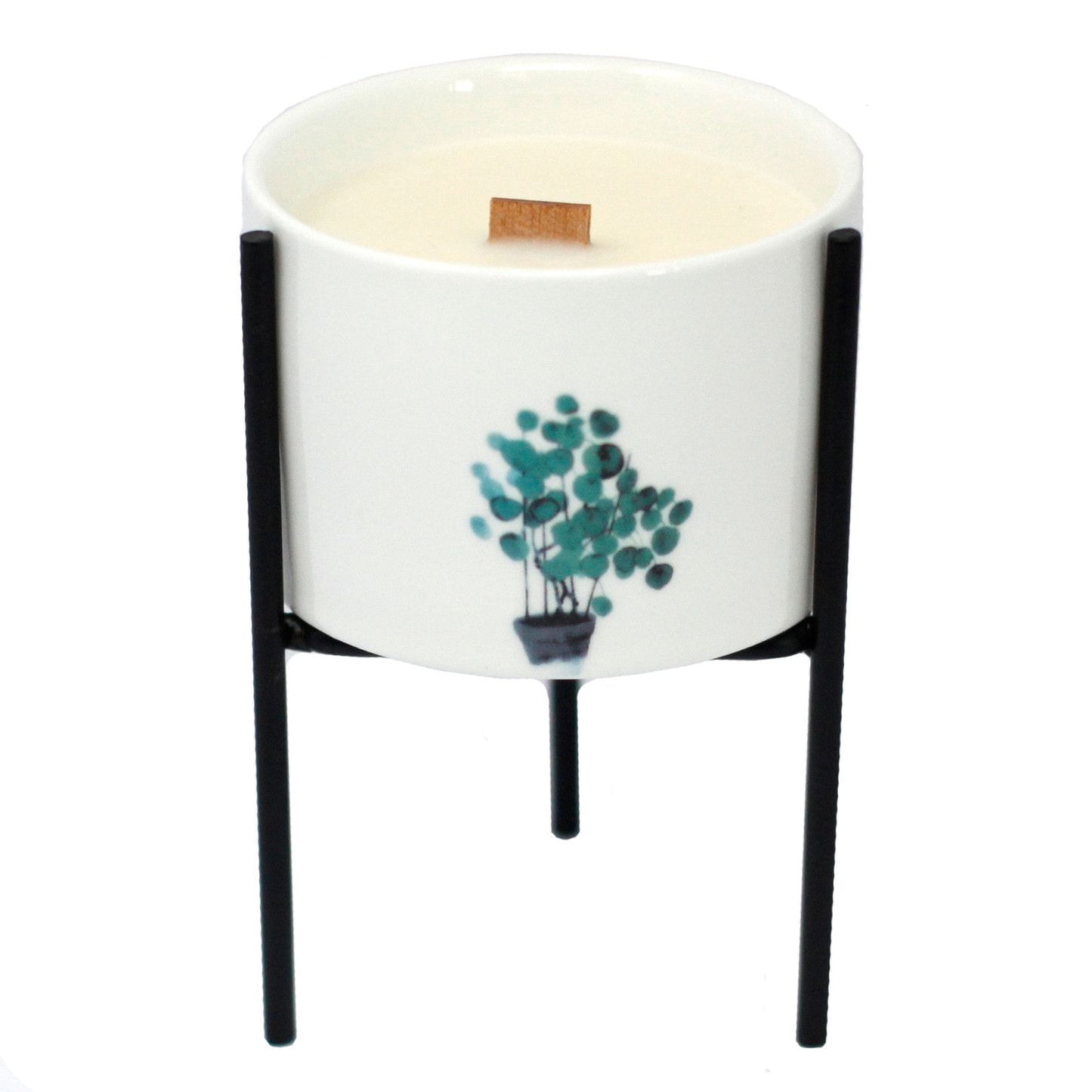 Kerzenständer aus Eisen mit botanischem Design