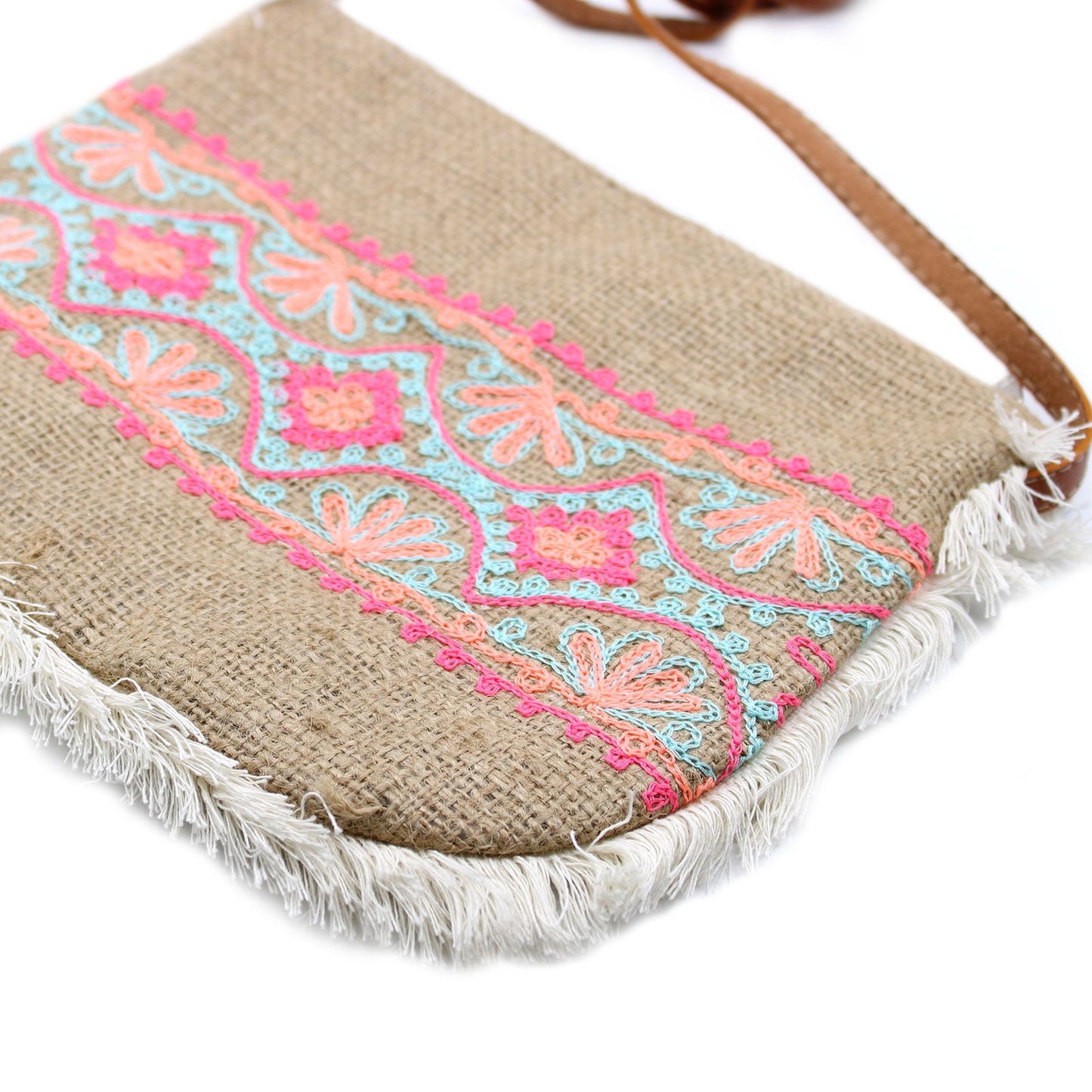 Handbestickte Jute Shopper mit Fransen – Sommerliches Kunsthandwerk