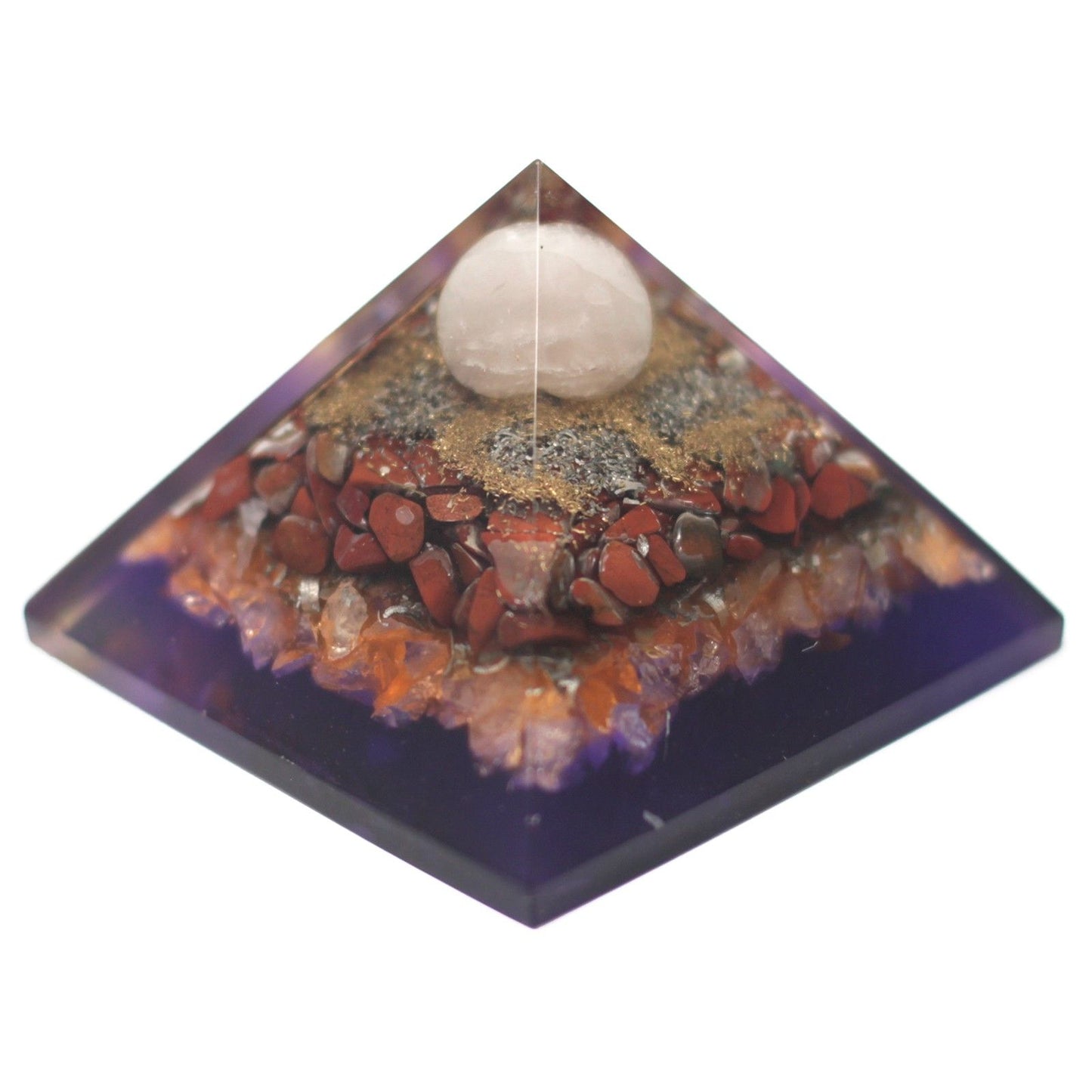 Orgonit-Pyramide mit Erdenergie-Basis – Handgefertigtes Schutzobjekt