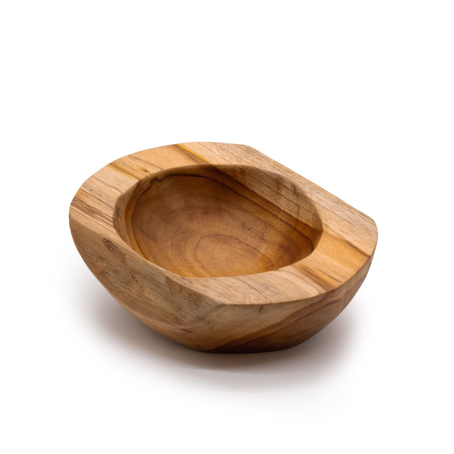 Schälchen aus Teakholz, naturgeformt - 20 cm Durchmesser