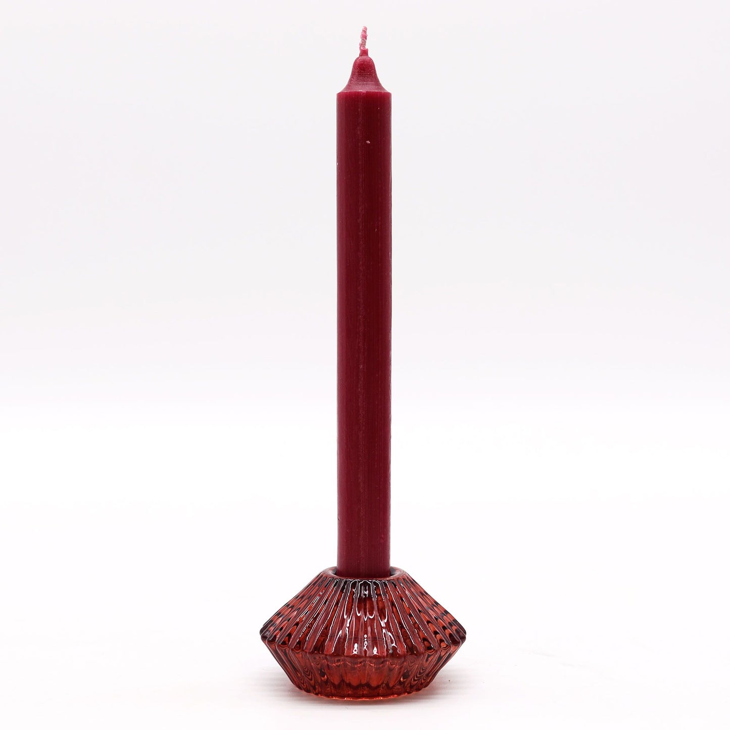 Set aus 2 umkehrbaren Kerzenhaltern 'Vampirrote Blume' - Für Teelichter & Stabkerzen