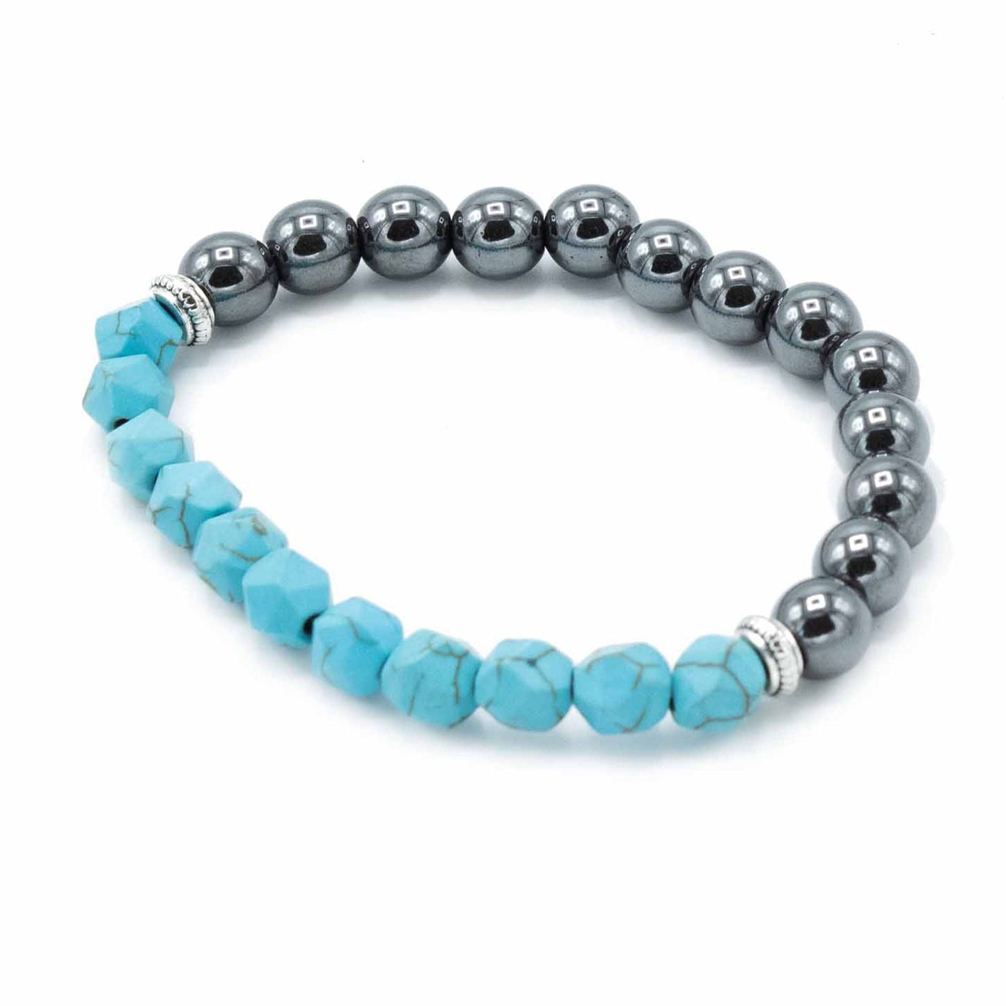 Facettiertes Türkis-Armband mit Magnetverschluss – Strahlender Heilstein-Schmuck