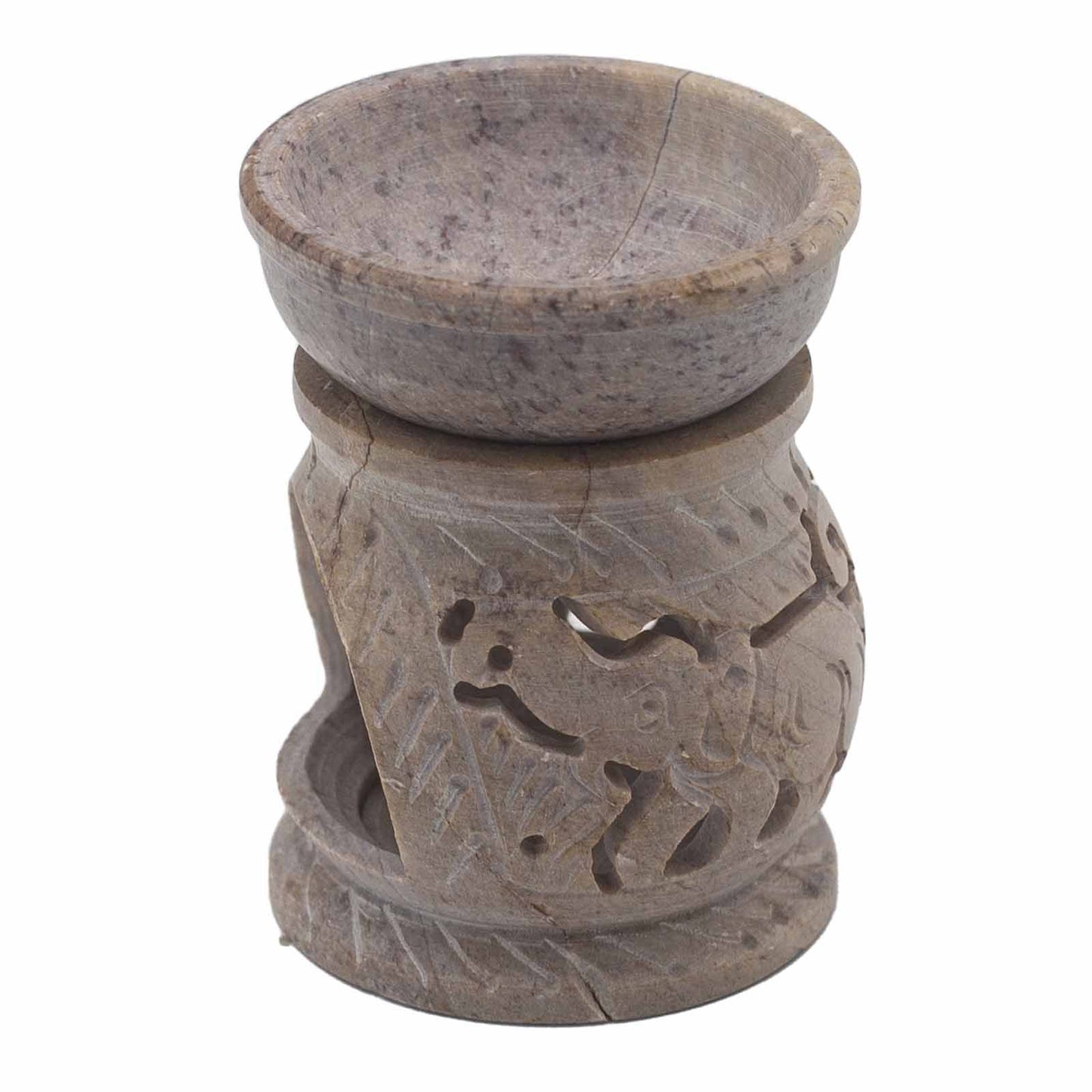 Duftbrenner aus Speckstein 'Elefanten-Wächter' – 8 cm