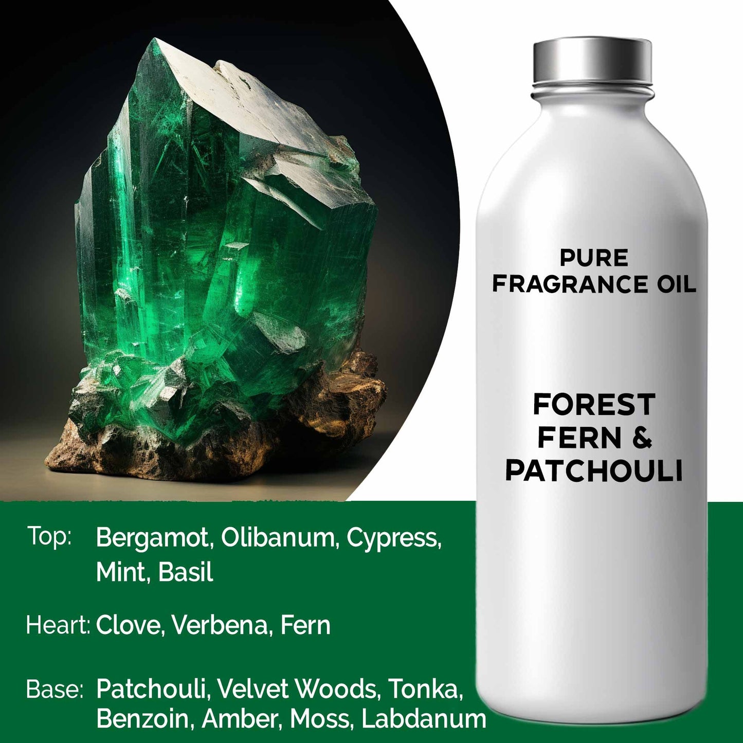Reines Duftöl Wald Farn & Patchouli – 500 ml Pure Komposition
