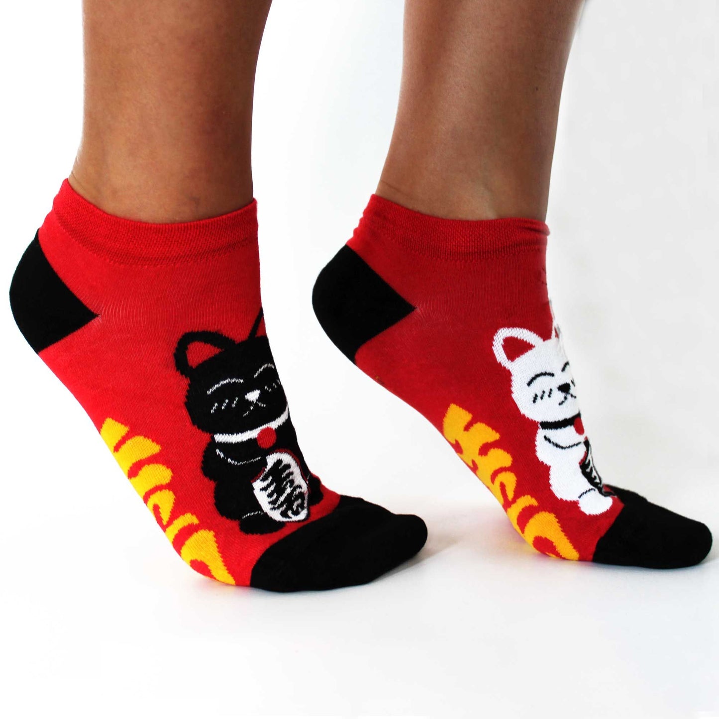 Bambus Socken mit Lucky Cat Motiv – Weicher Alltagsbegleiter