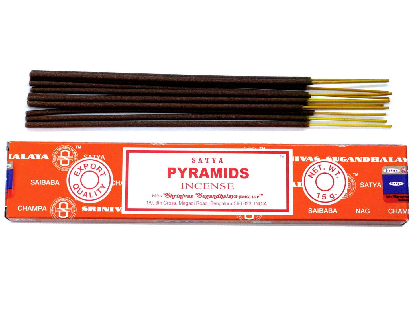 Satya Pyramid Räucherstäbchen - Handgerollte Duftstäbchen, 15 Stück