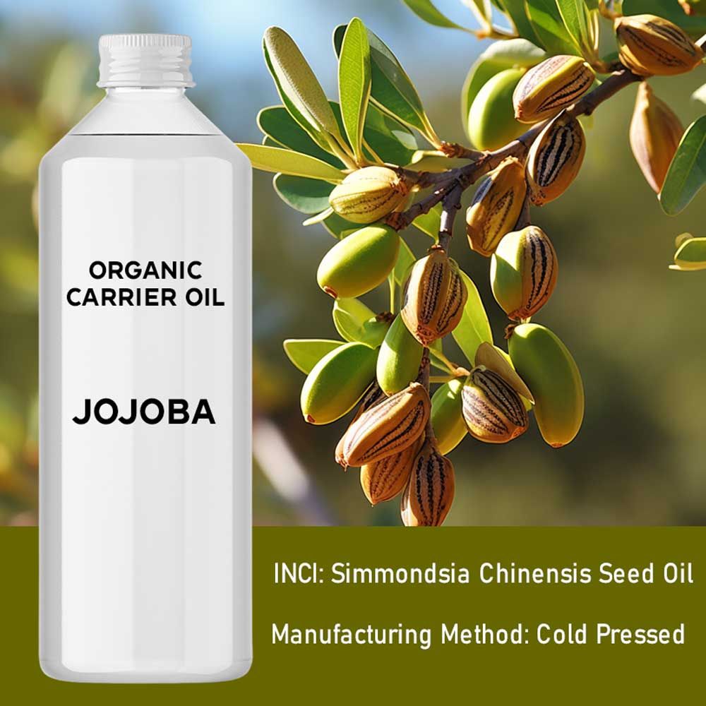 Reines Bio Jojobaöl – Kaltgepresstes Trägeröl für Haut & Haar (1 Liter)