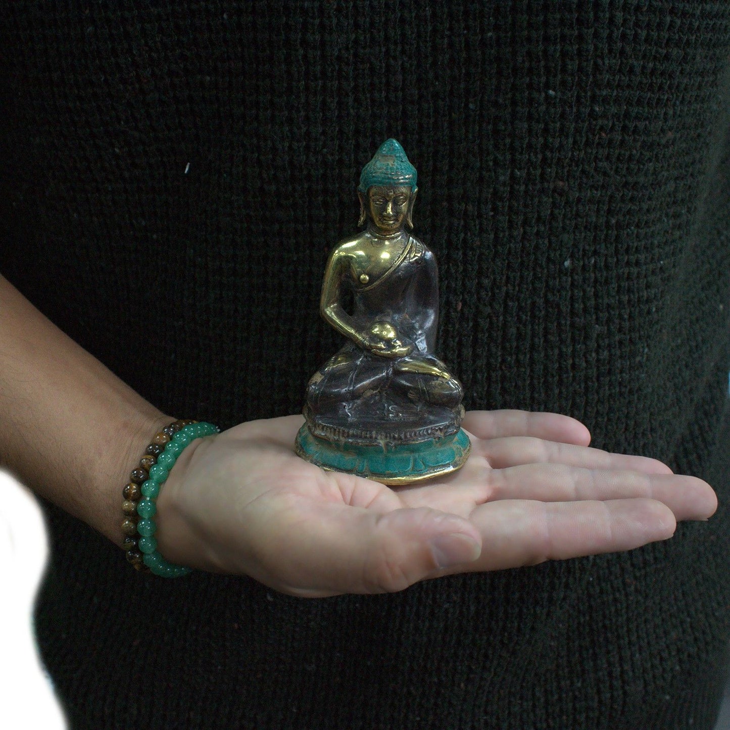 Buddha-Statue aus Messing für Meditation – Handgefertigte Feng-Shui-Figur