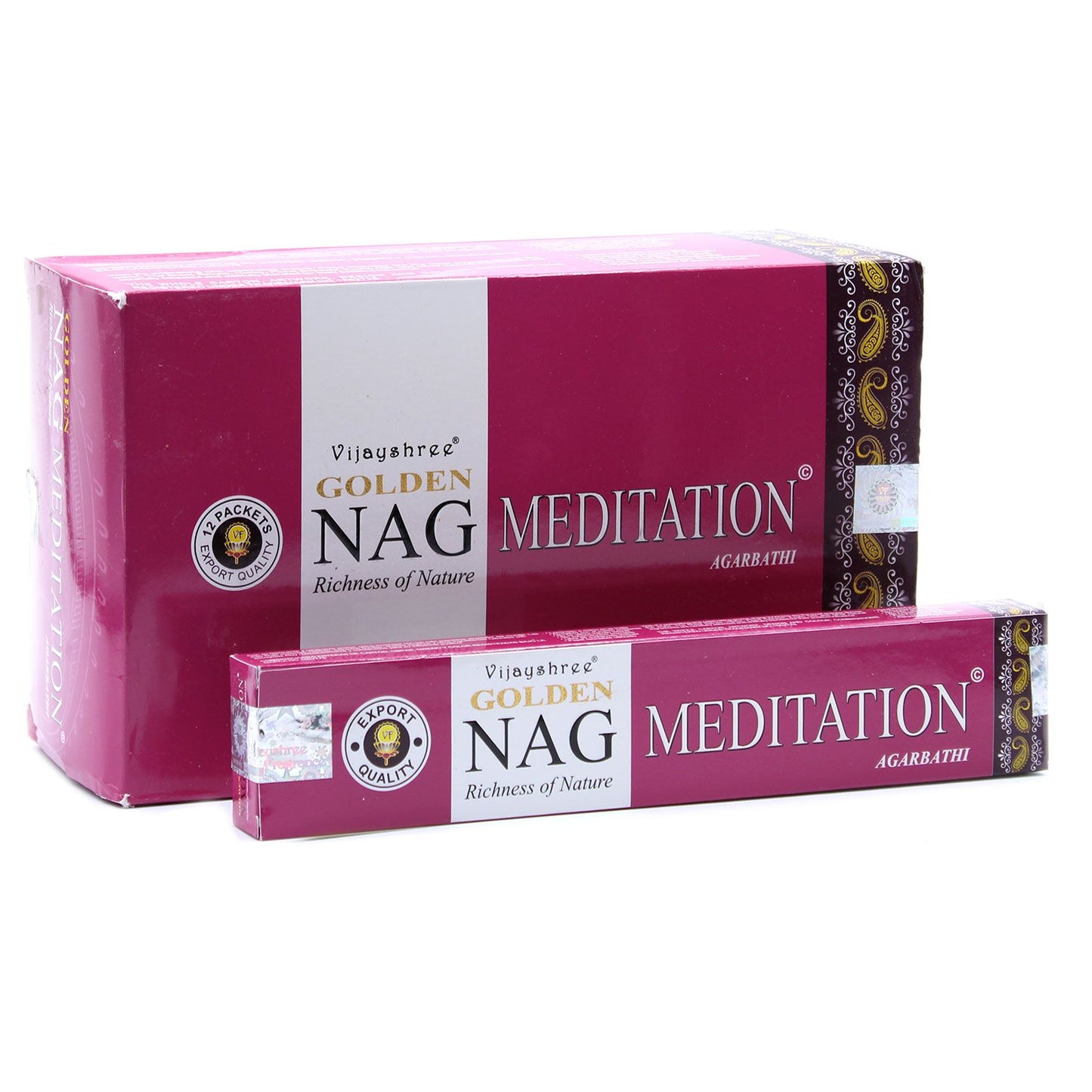Golden Nag Meditation Räucherstäbchen – 15g Packung
