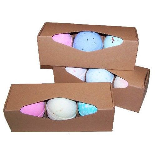 Leere Geschenkverpackung für 3 Badebomben – Präsentationsbox aus Karton