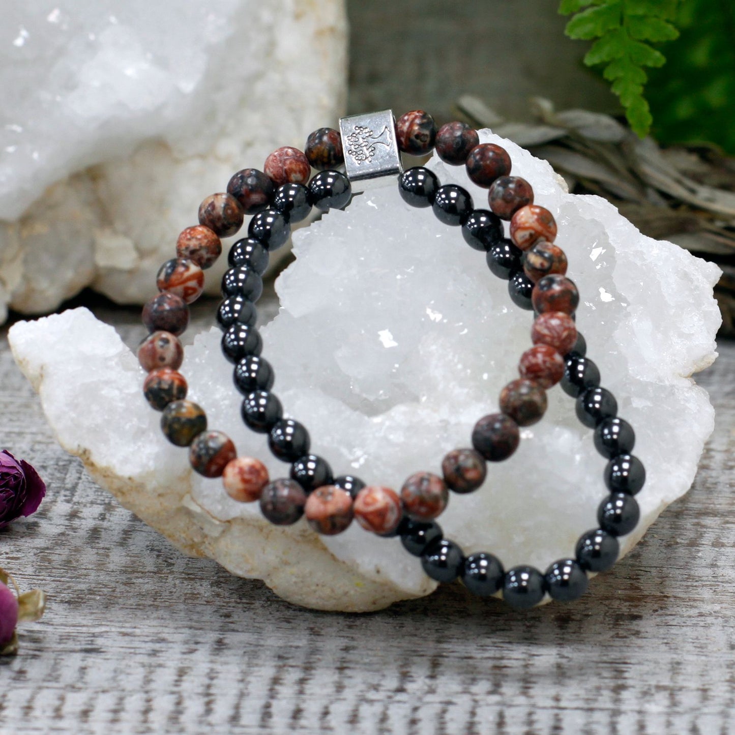 Magnetarmband aus Leopardenfell-Jaspis – Einzigartiger Edelsteinschmuck
