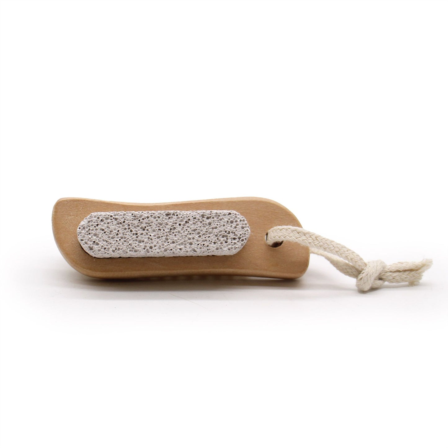 Peeling-Set aus Holz mit Wildschweinborsten und Bimsstein