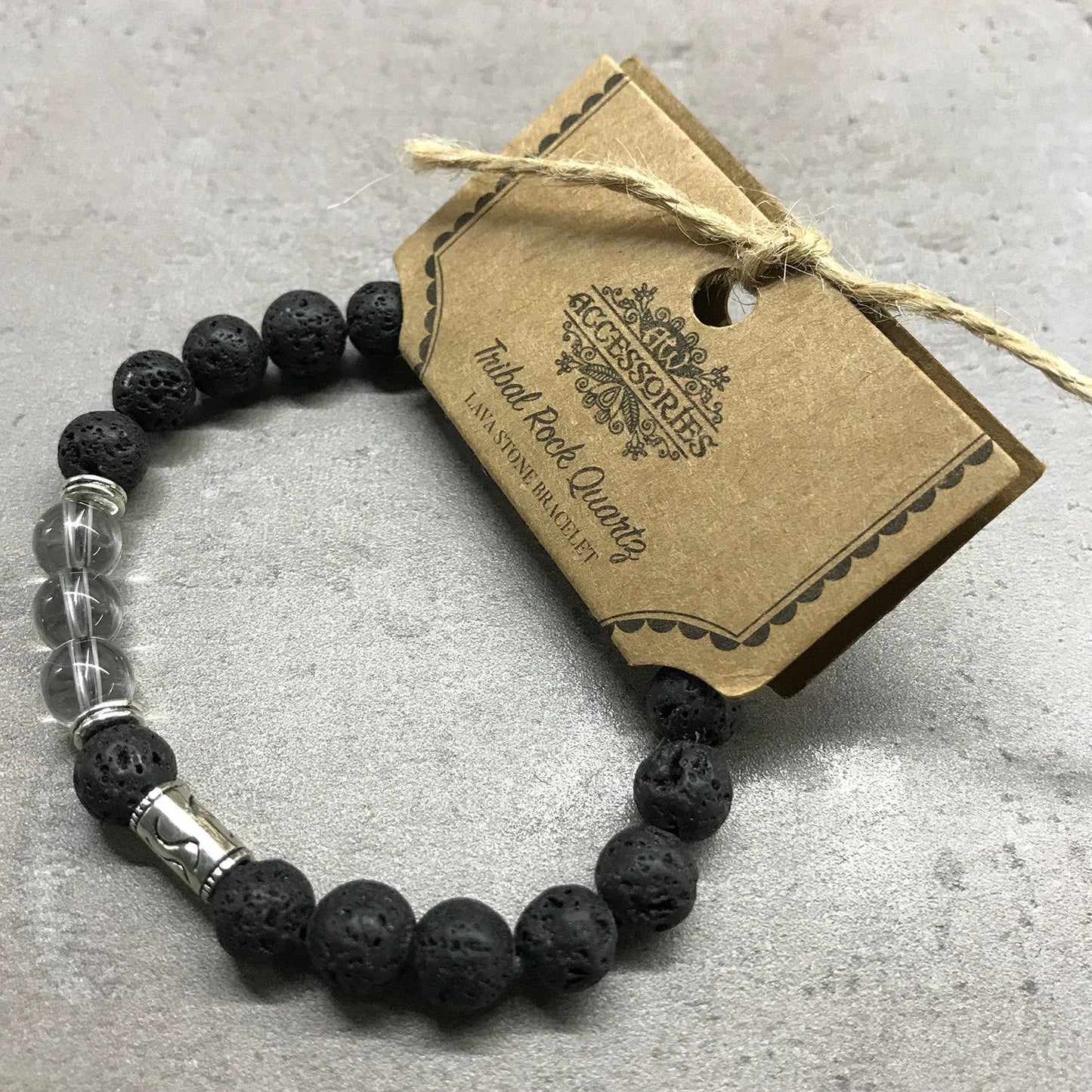 Hamsa Chakra Armband aus Lavastein mit Edelsteinen