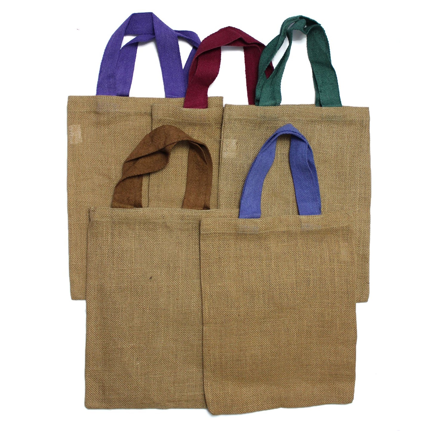 Natürliche Jute-Tragetasche mit lila Griff – Ihr stylischer Eco-Begleiter