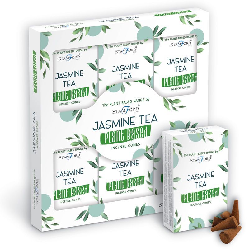 Premium Räucherkegel Jasmintee-Duft – 30 Minuten Brenndauer (12 Stück)