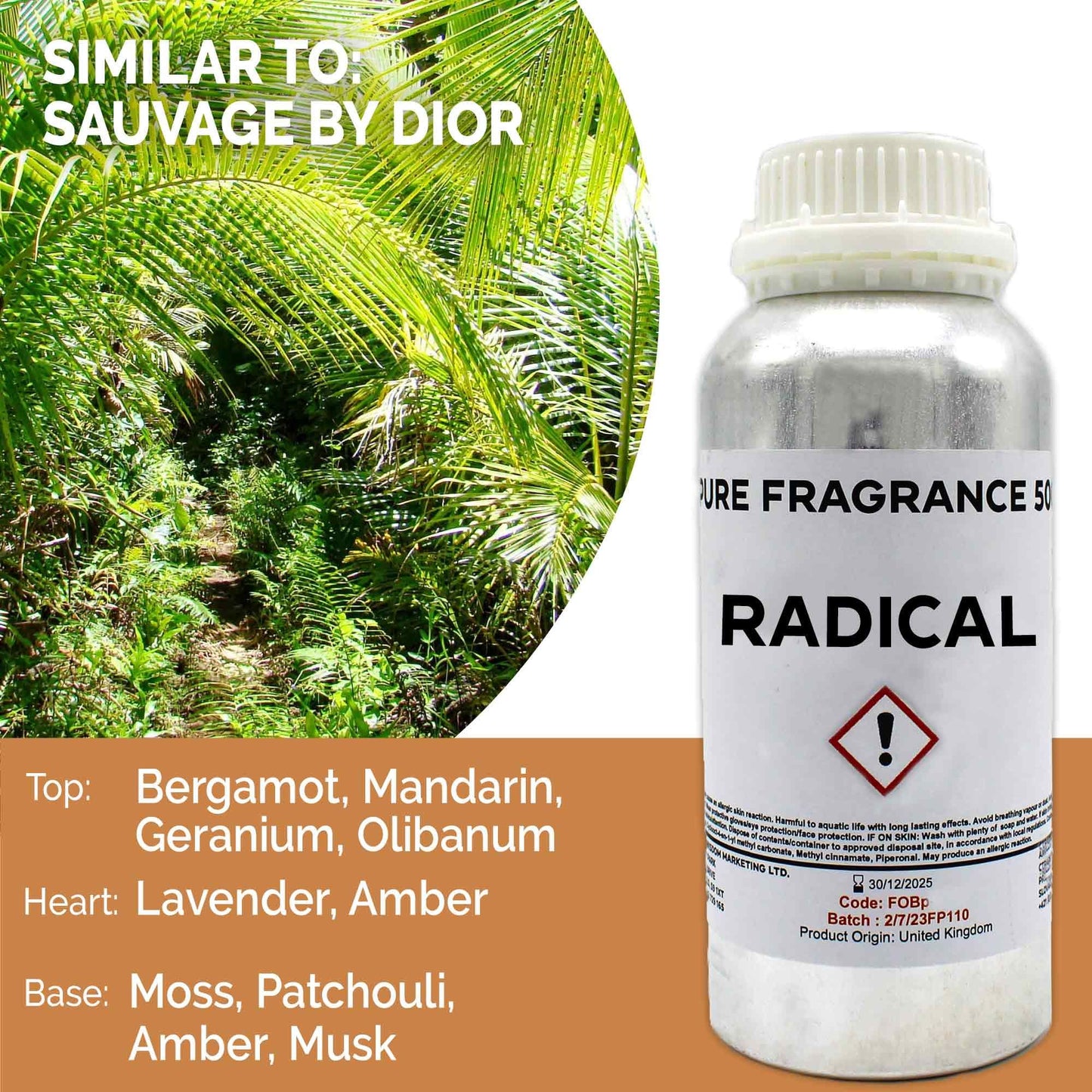 Radical Reines Duftöl – 500ml Flasche für intensive Duftkreationen