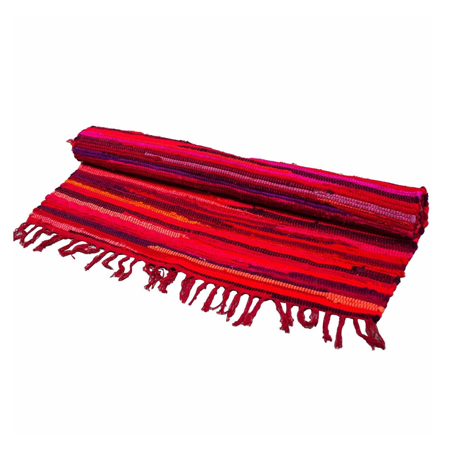 Flickenteppich 'Shocking Pinks' – 150x90 cm aus weicher Baumwolle