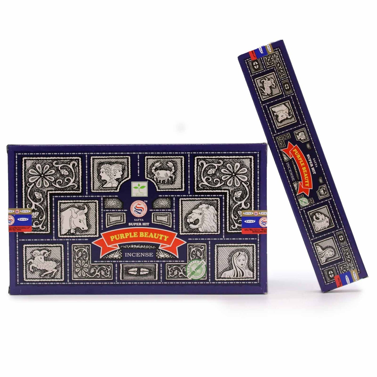 Satya Super Hit Räucherstäbchen Purple Beauty – Handgerollte Duftstäbchen (15 Stück)
