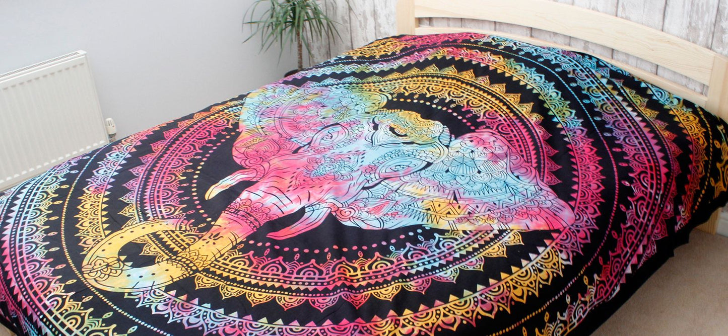 Hamsa Baumwolltagesdecke mit Wandbehang-Funktion – Handgewebt in Indien