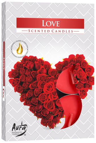 Romantik Duft-Teelichter Set - 6 Stück mit Liebesduft