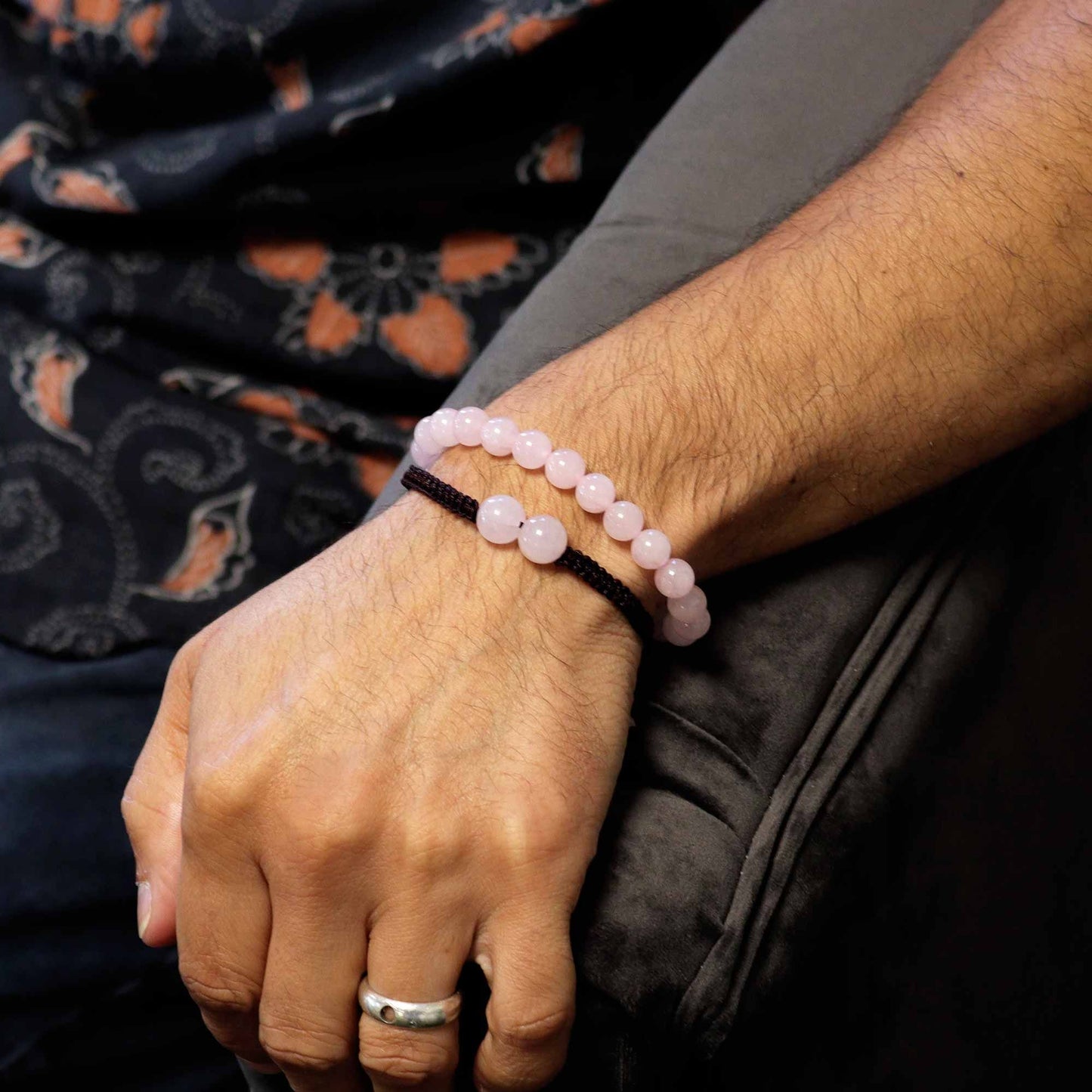 Doppel-Armbandset mit Rosenquarz – Natürliche Edelsteine für Liebe & Harmonie