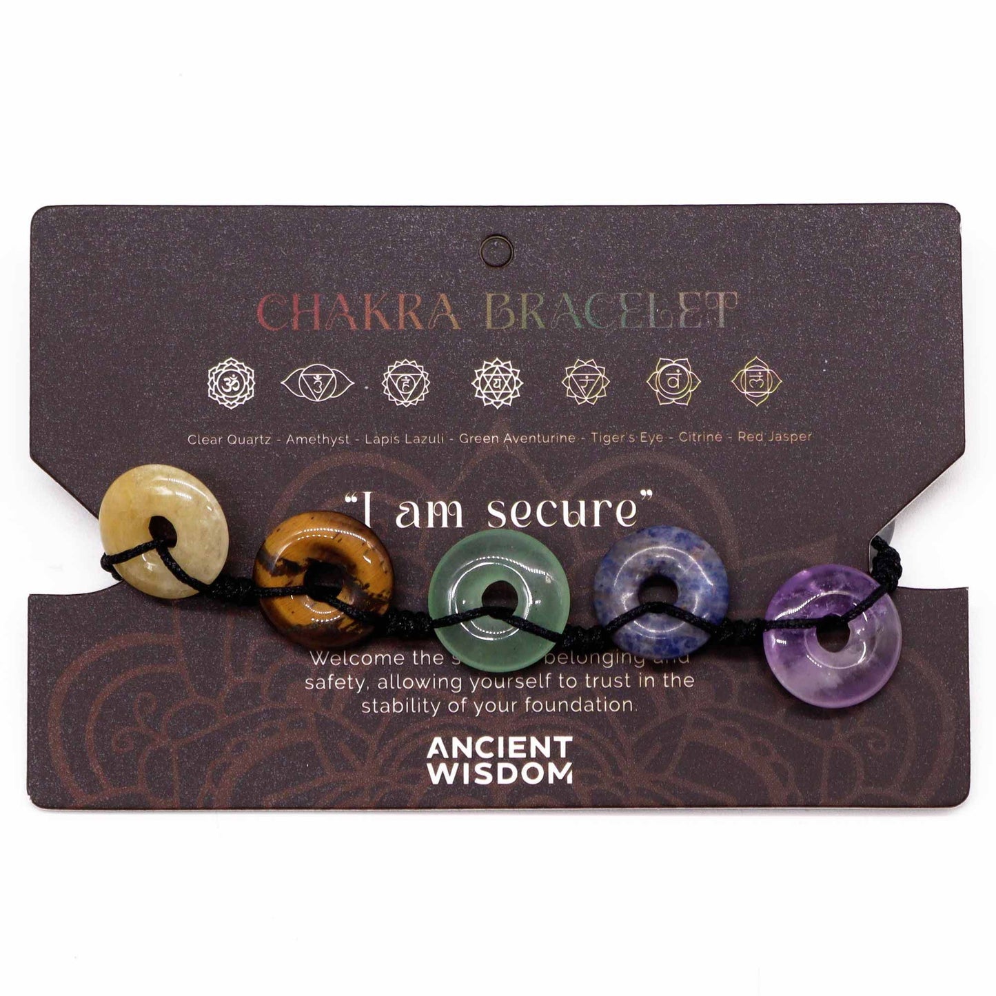 Chakra-Armband mit 7 Heilsteinen – Verstellbar & handgeknüpft